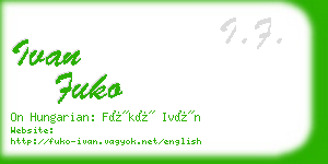 ivan fuko business card